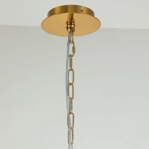 Люстра подвесная Ketten 2867-10P Favourite бежевая на 10 ламп, основание латунь в стиле классический  фото 3