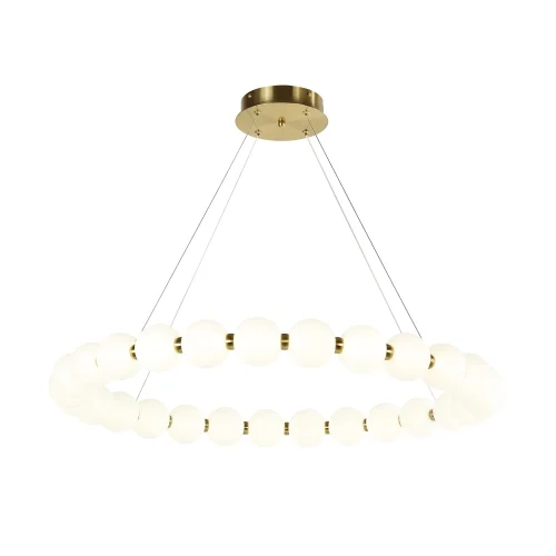 Люстра подвесная LED Gubbare 4014-8P Favourite белая на 1 лампа, основание золотое в стиле современный 