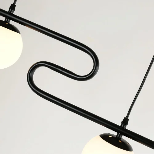 Светильник подвесной Collana 4036-4P F-promo белый 4 лампы, основание чёрное в стиле современный  фото 5