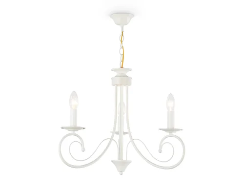 Люстра подвесная TR9605 Ambrella light без плафона на 3 лампы, основание белое в стиле кантри прованс  фото 2