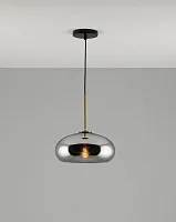 Светильник подвесной Laura V2122-P Moderli чёрный 1 лампа, основание чёрное в стиле современный лофт 