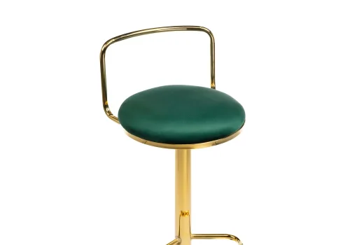 Полубарный стул Lusia green / gold 15679 Woodville, зелёный/велюр, ножки/металл/золотой, размеры - ****380*400 фото 5