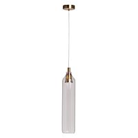 Светильник подвесной Кьянти 720011801 DeMarkt прозрачный 1 лампа, основание бронзовое в стиле современный 