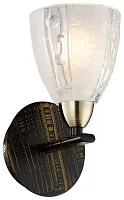 Бра  287-501-01 Velante белый прозрачный 1 лампа, основание бронзовое коричневое в стиле современный 