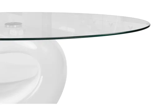 Журнальный столик Orfeo 110х60х43 white 15554 Woodville столешница прозрачная из стекло фото 4