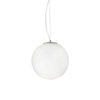 Светильник подвесной MAPA BIANCO SP1 D50 Ideal Lux белый 1 лампа, основание никель в стиле современный шар