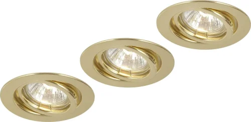 Светильник точечный EINBAUSTRAHLER 12114-3 Globo золотой 3 лампы, основание золотое в стиле современный 