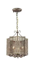 Люстра подвесная  Bazar 1624-3P Favourite коричневая на 3 лампы, основание коричневое в стиле кантри 