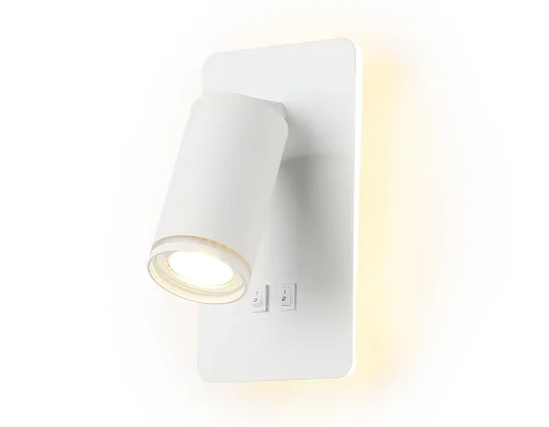 Бра с выключателем LED FW2465 Ambrella light белый на 1 лампа, основание белое в стиле хай-тек современный 