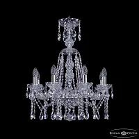 Люстра подвесная 1413/8/200/XL-66 Ni Bohemia Ivele Crystal без плафона на 8 ламп, основание никель в стиле классика sp