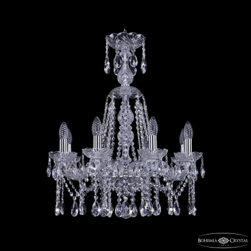 Люстра подвесная 1413/8/200/XL-66 Ni Bohemia Ivele Crystal без плафона на 8 ламп, основание никель в стиле классический sp