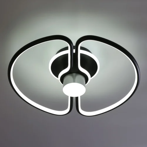 Светильник потолочный LED Толедо 312012601 DeMarkt чёрный 1 лампа, основание чёрное в стиле современный хай-тек  фото 2