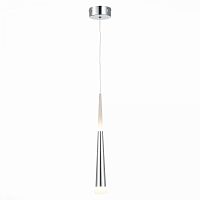 Светильник подвесной LED Orpelo SLE200113-01 Evoluce хром белый 1 лампа, основание хром в стиле современный трубочки