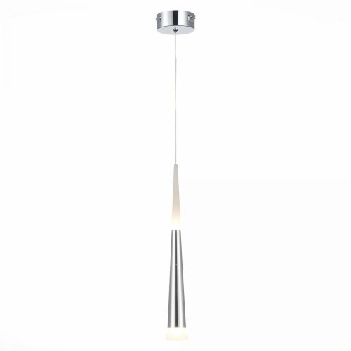 Светильник подвесной LED Orpelo SLE200113-01 Evoluce белый хром 1 лампа, основание хром в стиле современный трубочки