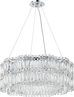 Люстра подвесная Admire 2174/09/10P Stilfort прозрачная на 10 ламп, основание хром в стиле модерн 