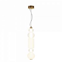 Светильник подвесной LED Collar P069PL-L35G3K Maytoni белый 1 лампа, основание золотое в стиле современный 