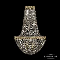 Бра 19322B/H2/25IV G Bohemia Ivele Crystal прозрачный 3 лампы, основание золотое в стиле классический sp