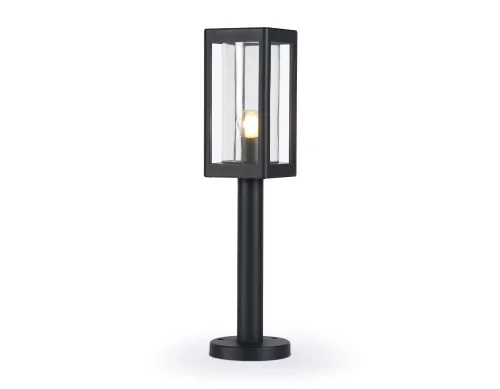 Парковый светильник ST2417 Ambrella light уличный IP54 чёрный 1 лампа, плафон прозрачный в стиле хай-тек современный E27