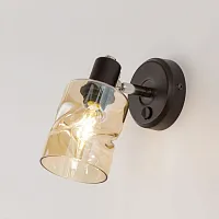 Бра с выключателем Кингстон CL518510 Citilux янтарный 1 лампа, основание коричневое венге в стиле современный 