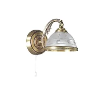 Бра с выключателем A 3830/1  Reccagni Angelo прозрачный белый 1 лампа, основание античное бронза в стиле классический 