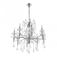 Люстра подвесная AM347710 347710/8 CR Arte Milano без плафона на 8 ламп, основание хром в стиле современный Люстра подвесная AM347710 347710/8 CR Arte Milano без плафона на 8 ламп, основание хром в стиле современный