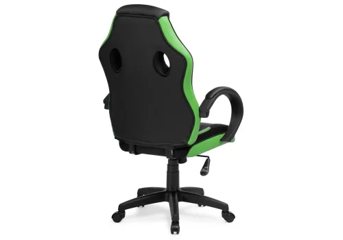 Кресло игровое Kard black / green 15249 Woodville, зелёный/искусственная кожа, ножки/пластик/чёрный, размеры - *1210***620*690 фото 5