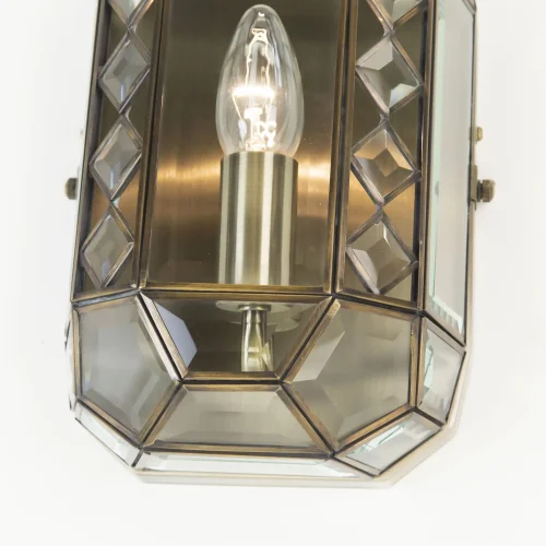 Бра  Фасет CL441310 Citilux прозрачный на 1 лампа, основание бронзовое жёлтое в стиле кантри  фото 2