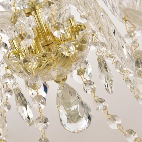Люстра подвесная 1402/5/141/h-60 G Bohemia Ivele Crystal без плафона на 5 ламп, основание прозрачное золотое в стиле классический sp фото 3