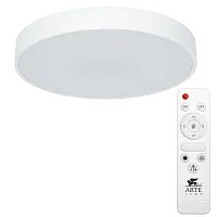 Светильник потолочный LED с пультом Arena A2661PL-1WH Arte Lamp белый 1 лампа, основание белое в стиле хай-тек с пультом
