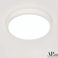 Светильник накладной LED Ingrid 3322.LDY2004M/18W/6K Arte Perfetto Luce белый 1 лампа, основание белое в стиле современный круглый