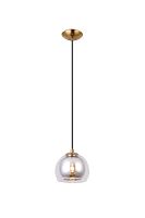 Светильник подвесной Rastaban A7984SP-1PB Arte Lamp хром 1 лампа, основание медь в стиле современный 