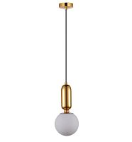 Светильник подвесной Aniela APL.612.26.01 Aployt белый 1 лампа, основание бронзовое в стиле современный 