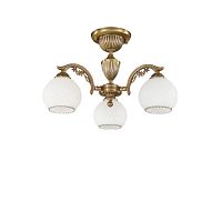 Люстра потолочная  PL 8620/3 Reccagni Angelo белая на 3 лампы, основание античное бронза в стиле классический 