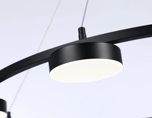 Люстра подвесная LED с пультом FL51763 Ambrella light чёрная на 1 лампа, основание чёрное в стиле современный хай-тек с пультом фото 7