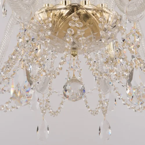 Люстра подвесная 105/12+6/360 G Bohemia Ivele Crystal без плафона на 18 ламп, основание золотое прозрачное в стиле классический sp фото 3