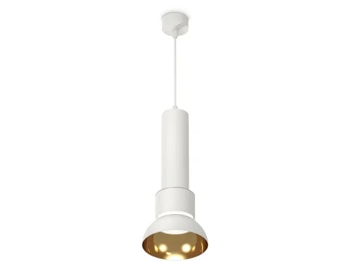 Светильник подвесной XP8110007 Ambrella light золотой белый 1 лампа, основание белое в стиле современный хай-тек трубочки