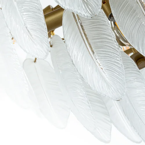 Люстра подвесная Evie A4052LM-12SG Arte Lamp прозрачная белая на 12 ламп, основание матовое золото золотое в стиле арт-деко классический  фото 5