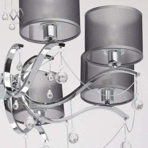 Люстра подвесная Федерика 379019108 MW-Light серая на 8 ламп, основание серое хром в стиле современный  фото 8