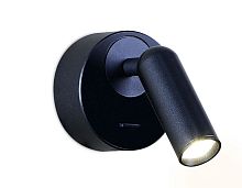 Бра с выключателем LED Wallers Wall FW281 Ambrella light чёрный 1 лампа, основание чёрное в стиле хай-тек современный 