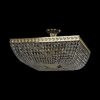 Люстра потолочная хрустальная 19112/60IV G Bohemia Ivele Crystal прозрачная на 10 ламп, основание золотое в стиле классический sp