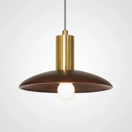 Светильник подвесной WOOD Light brown 141158-26 ImperiumLoft коричневый 1 лампа, основание латунь в стиле скандинавский  фото 14