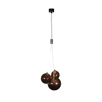 Светильник подвесной Dew 10090 Rose gold LOFT IT коричневый 3 лампы, основание хром в стиле современный шар