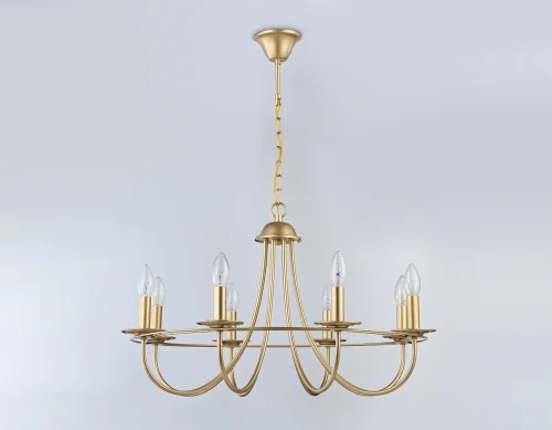 Люстра подвесная TR9616 Ambrella light без плафона на 8 ламп, основание золотое в стиле современный  фото 4