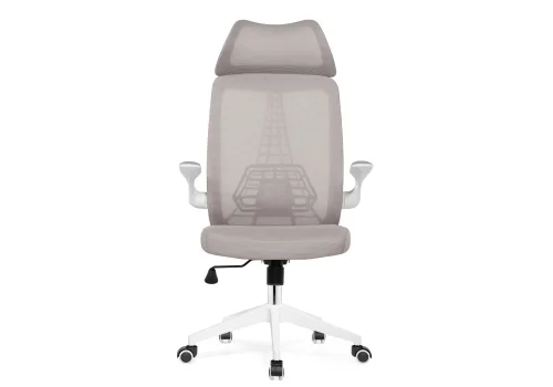 Компьютерное кресло Lokus light gray 15634 Woodville, серый/сетка, ножки/пластик/белый, размеры - *1210***660*650 фото 2