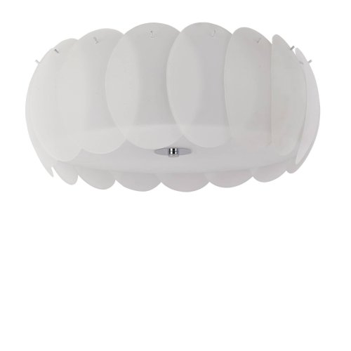 Люстра потолочная OVALINO PL8 Ideal Lux белая на 8 ламп, основание белое в стиле модерн 