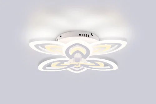 Люстра потолочная LED с пультом FA4546 Ambrella light белая на 1 лампа, основание белое в стиле современный хай-тек с пультом фото 7