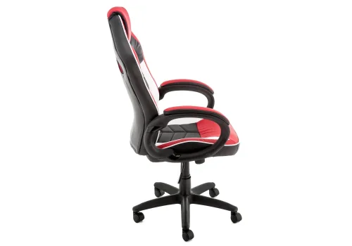 Компьютерное кресло Anis черное / красное / белое 11324 Woodville, красный чёрный/искусственная кожа, ножки/пластик/чёрный, размеры - *1210***620*670 фото 3
