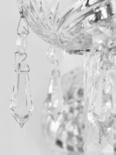 Бра 104B/2/165 Ni Bohemia Ivele Crystal без плафона на 2 лампы, основание прозрачное никель в стиле классический drops фото 3