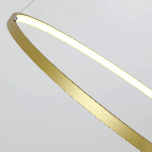 Светильник подвесной LED Giro 2937-6P Favourite золотой 1 лампа, основание золотое в стиле современный кольца фото 3
