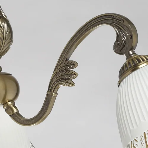 Люстра потолочная Ариадна 105010603 DeMarkt белая на 3 лампы, основание бронзовое в стиле классический  фото 6